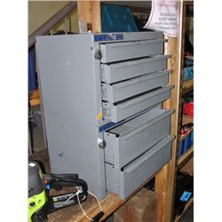 Metal 6 drawer parts cabinet