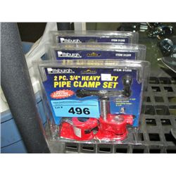 3 2pc heavy duty pipe clamp sets