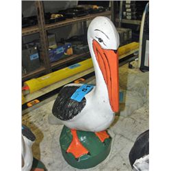 Concrete pelican yard ornament