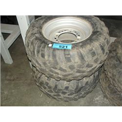 Set of 2 ATV rear tires with rims