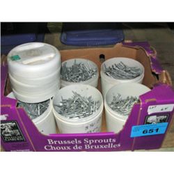 6 containers of 3 1/4" galvanized nails