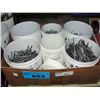 Image 1 : 6 containers of various size common nails