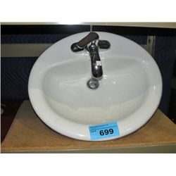 bathroom sink and faucet set