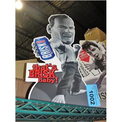 Lipton brisk bruce willis cardboard advertisement
