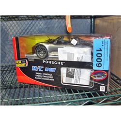 Grey porsche radio controlled car
