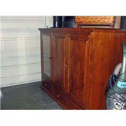 Solid maple entertainment center