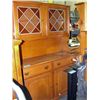 Image 1 : Solid maple buffet and hutch wiht leaded glass