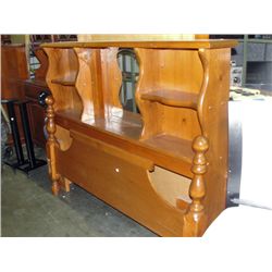 Complete pine bedroom suite; queen size bed