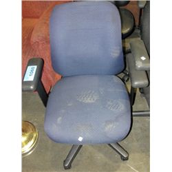 Blue gas lift office chair