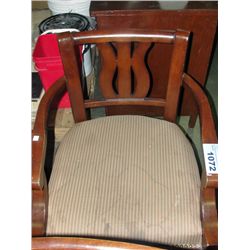 Dark oak arm chair
