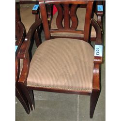 Dark oak arm chair