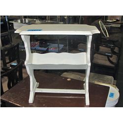 Small painted white side table