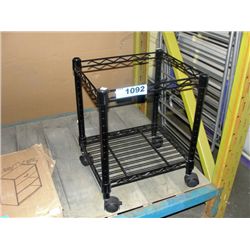 Black metal rolling stand