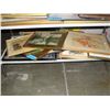 Image 1 : Shelf lot of framed pictures prints and original