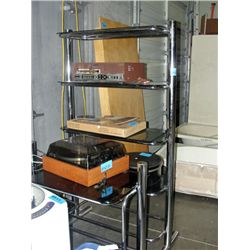 2 Piece metal And Glass Shelf