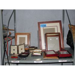 Shelf lot of photo frames