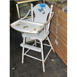 Vintage wooden childs highchair (condition