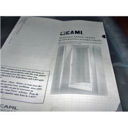 Caml single pivot new shower door - chrome frame