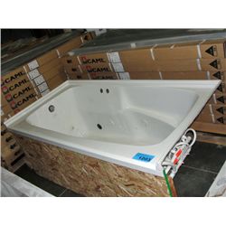 Caml single pivot new shower door - white frame