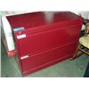 Image 1 : Burgandy 2 drawer metal lateral filing cabinet