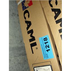 Caml curved sliding door - white with vertical