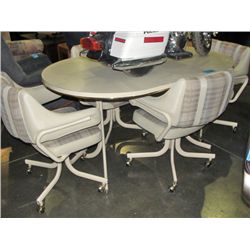 Dinette table; table with one leaf and 4 chairs