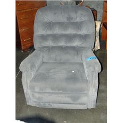 Blue upholstered living room lazy boy recliner