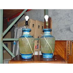 Pair of ceramic table lamps