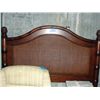 Image 1 : Mahogany and wicker queen size headboard