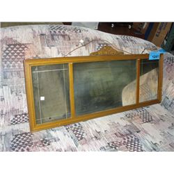 Antique guild framed 3panel wall mirror