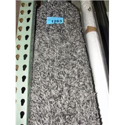 Large black and white shag area rug
