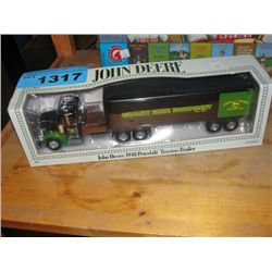 John deere diecast metal semi truck and trailer