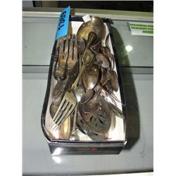 Box of vintage cutlery, lots of hallmarked pieces