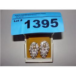 Pair of costume jeweled ladies earrings