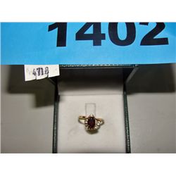 Ladies gold plated costume jeweled ring