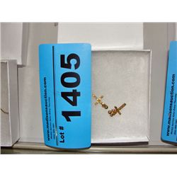 Gold cross earring set