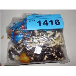 Bag of assorted hand crafted stone jeweled