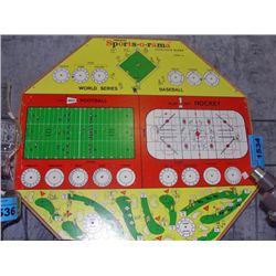 vintage sportsorama combination board game