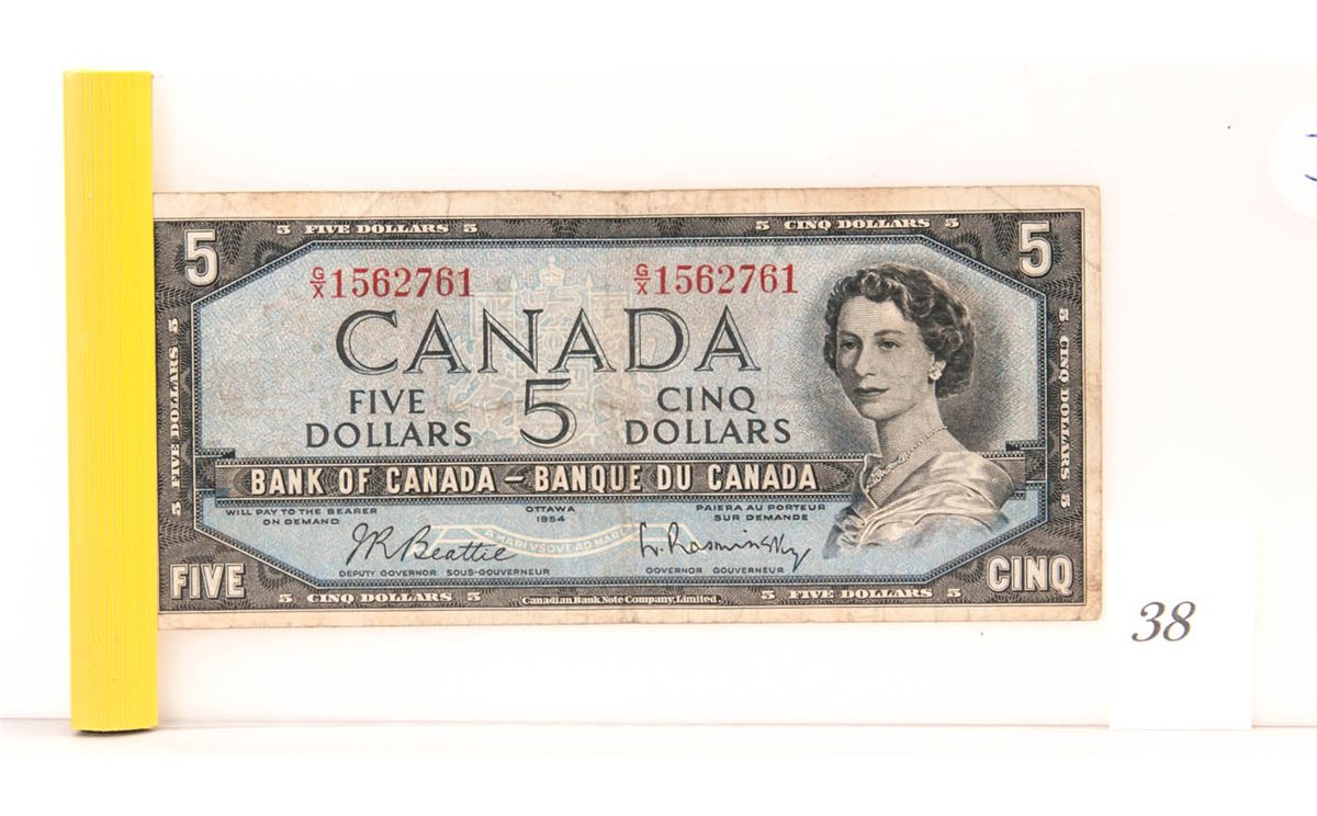 Canadian Old Five Dollar Bill NO SHIPPING AVAILABLE  canadian-old-five-dollar-bill-no-shipping-available