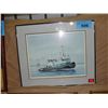 Image 1 : Framed print titled balentine straits signed by