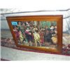 Image 1 : Framed petite point colonial days scene decorative
