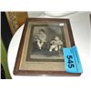 Framed late 1800s early 1900s black and white