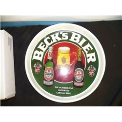 Round Beck's Beer Tray