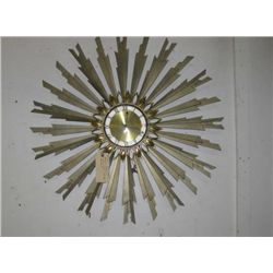 Large 1950's Sunburst Clock