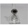 Image 1 : 29.50 CTW BLACK STAR RING .925 STERLING SILVER