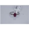 9.75 CTW RUBY AND DIAMOND RING .925 STERLING SILVER