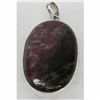 Natural 21g Semi-Precious Pendant .925 Sterling Silver