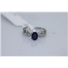 Image 1 : 14.75 CTW SAPPHIRE RING .925 STERLING SILVER