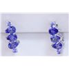 Image 1 : 22.60 CTW TANZANITE EARRING .925 STERLING SILVER