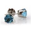 Image 2 : Genuine 2.20 ctw Topaz Stud Earring 14k 0.92g